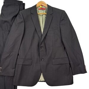 Hugo‎ Boss Pinstripe Wool Suit Two-Piece Blazer Mens 38S Pants 32x31 Preppy EUC